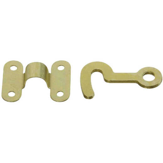 National Solid Brass Hook And Staple (2 Count)