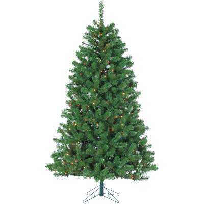 Gerson 7 Ft. Montana Pine 500-Bulb Multi Incandescent Prelit Artificial Christmas Tree